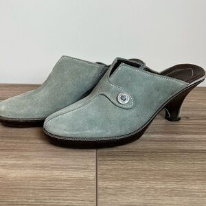 Cole Haan Davon Mule/Clog Blue Suede Sz 8B